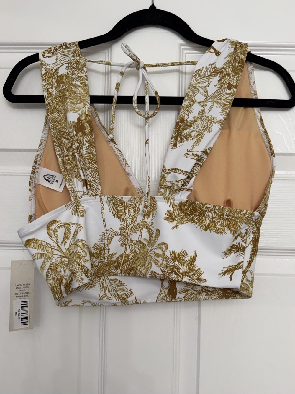 NWT Geode Swim Rio Top Toile Print Plunge Neck Tankini | Size Medium - Picture 3 of 10